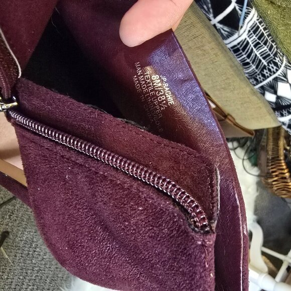 Burgundy Baddie Suede Platform Heeled Booties Jessica Simpson - Picture 6 of 6